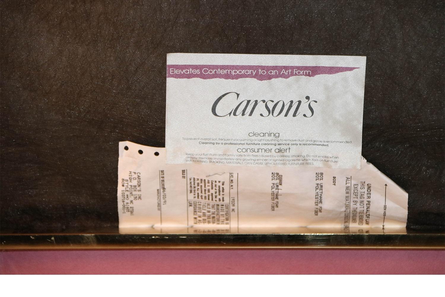 Fauteuil cantilever à bras en laiton Art Déco Hollywood Regency vintage Carson's en vente 5