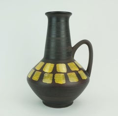 vintage carstens keramik VASE model 1507-27 rare glaze in brown black and yellow