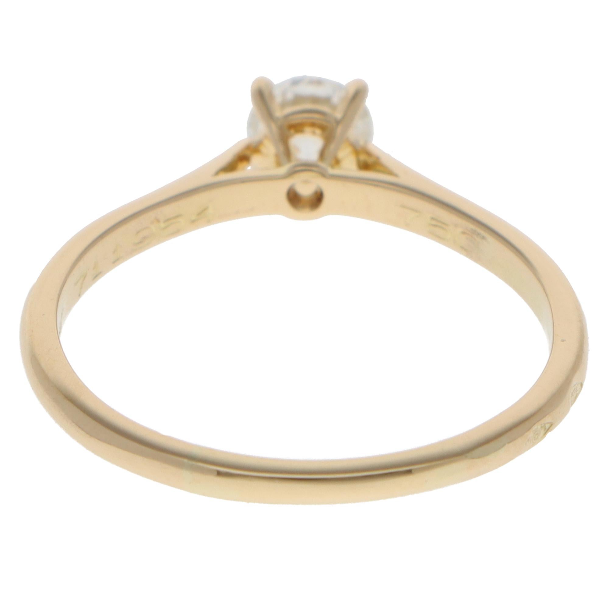 Vintage Cartier 0,40ct GIA zertifiziert Diamant 1895 Solitär-Ring (Brillantschliff) im Angebot