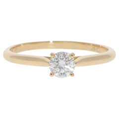 Anillo solitario Cartier vintage 1895 con diamante certificado GIA de 0,40 ct