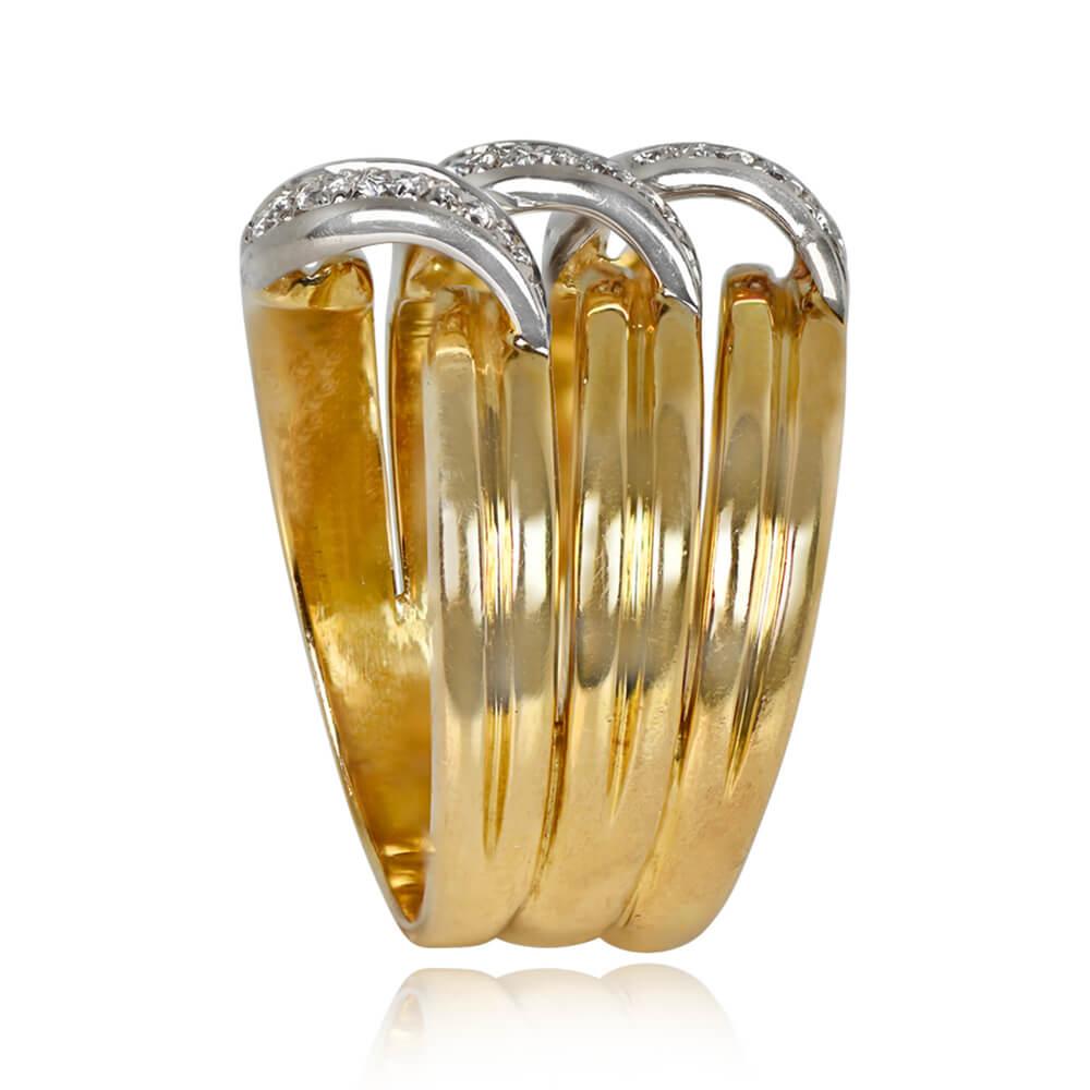Art Deco Vintage Cartier 0.51ct Round Brilliant Cut Diamond Ring, 18k Yellow Gold