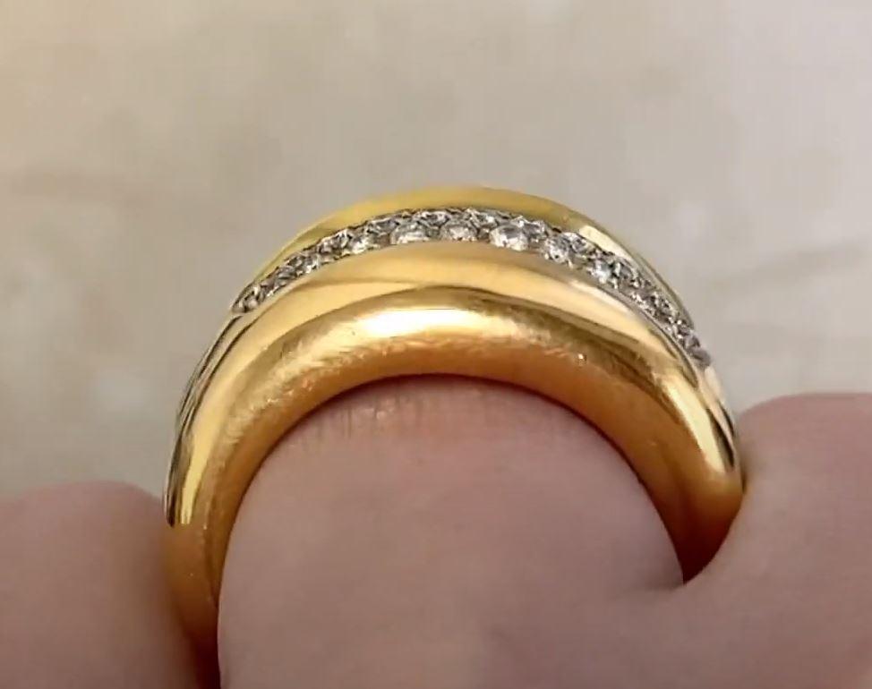 Vintage Cartier 0.54ct Round Brilliant Cut Diamond Band Ring For Sale 2