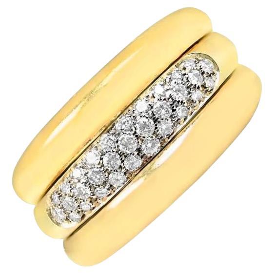 Vintage Cartier 0.54ct Round Brilliant Cut Diamond Band Ring For Sale