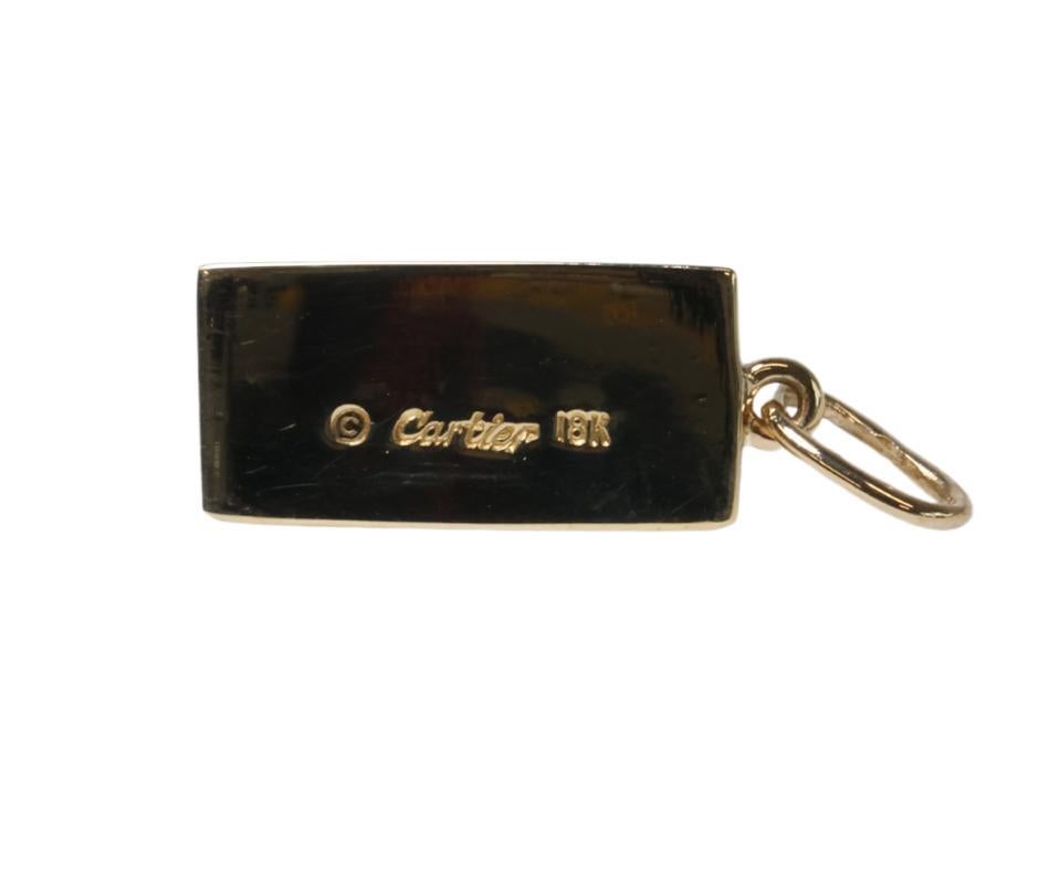 cartier gold bar pendant