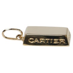 Vintage Cartier 1/4 OZ Gold Brick / Ingot  Pendant 18k Yellow Gold