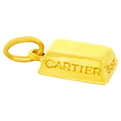 Vintage Cartier 1/8 oz. Pendentif lingot d'or