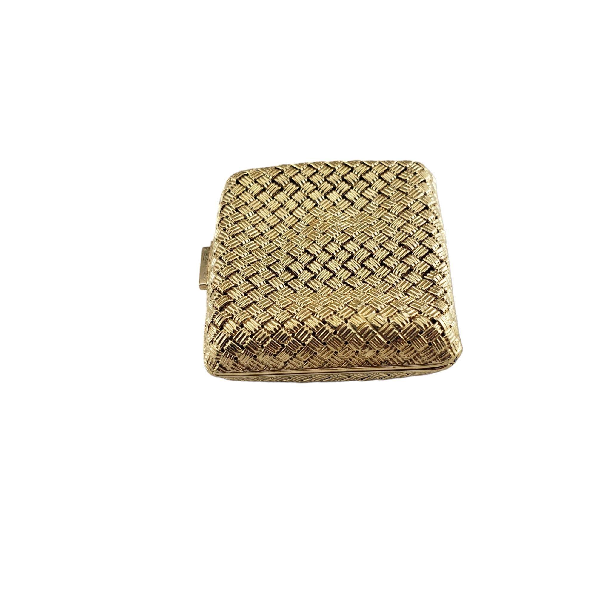 Women's Vintage Cartier 14 Karat Yellow Gold Pill Box #16112 For Sale