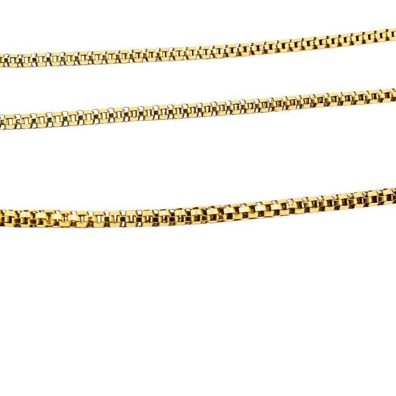Collar vintage Cartier de oro de 14 quilates con raqueta de tenis y cadena de 14 quilates (sin firmar) en venta 1