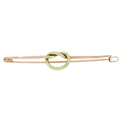 Vintage Cartier 14k Two-tone Gold Knot Brooch Pin