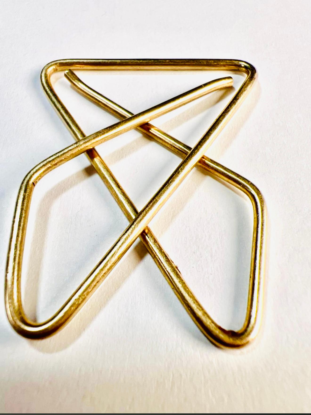  Vintage Cartier 14K Yellow Gold Money/Paper Clip Unisexe 