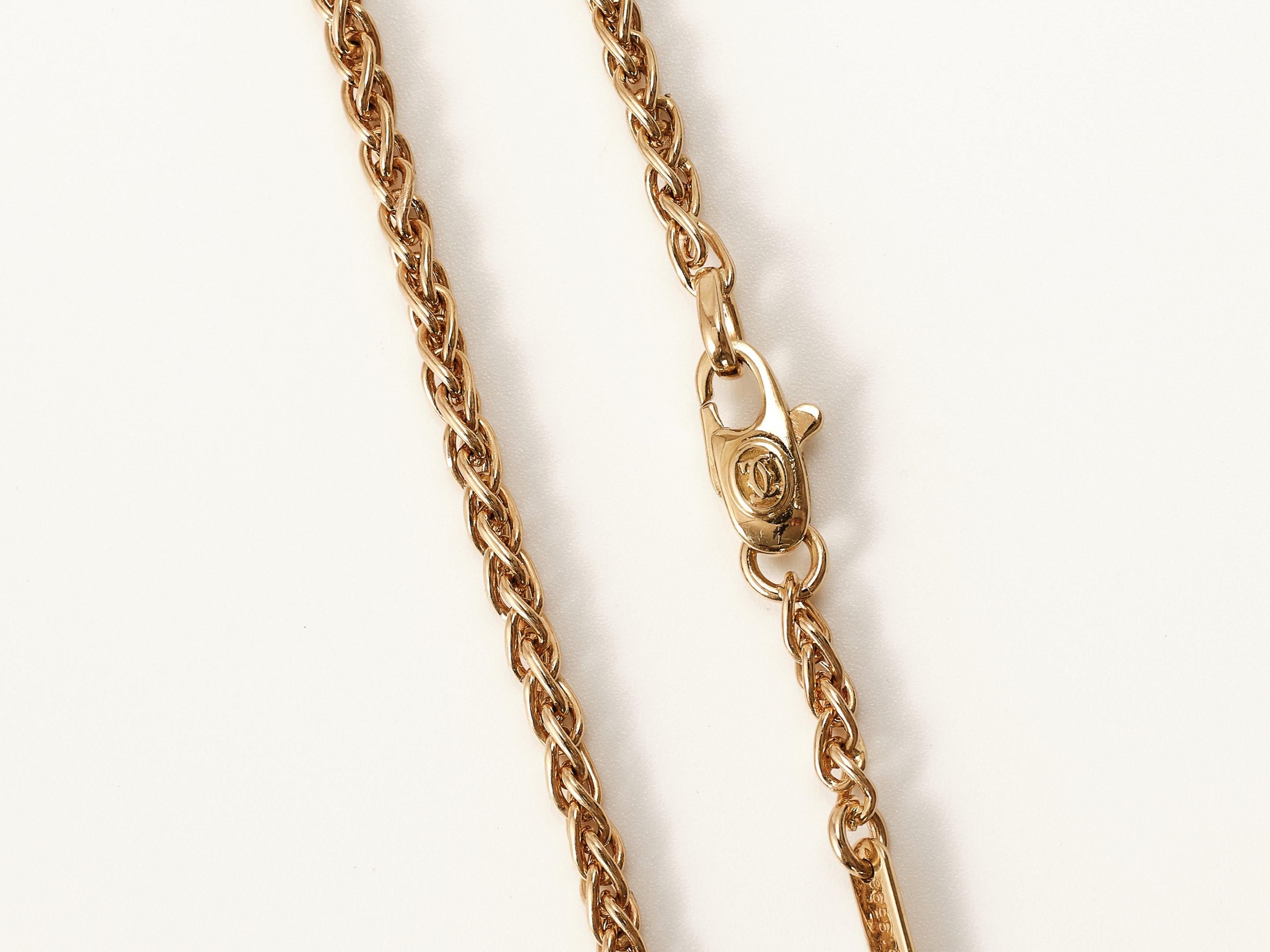 Women's or Men's Vintage Cartier 18 K yellow Gold chain necklace from 1991