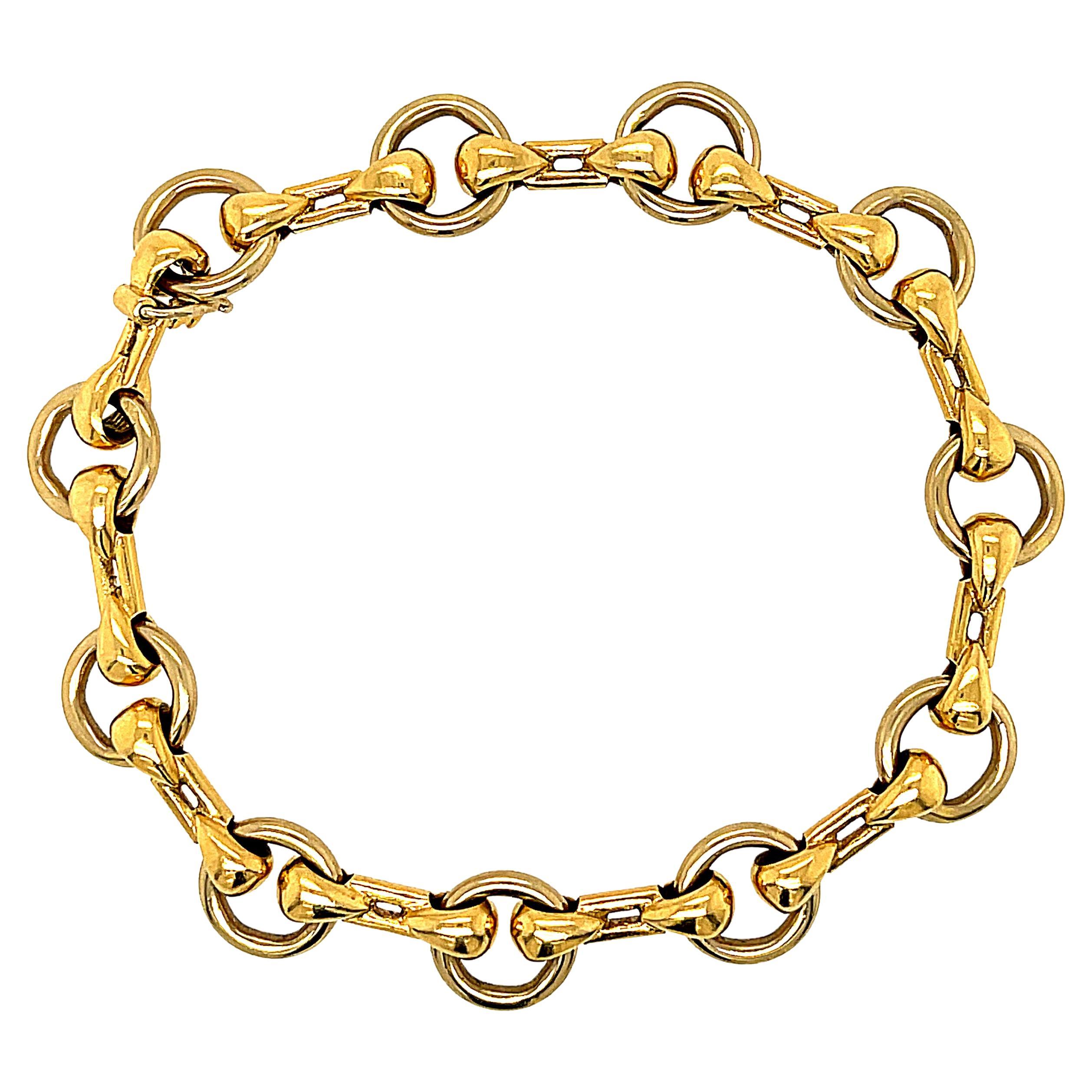 Vintage Cartier 18 Karat Gold Circular Link Braceet