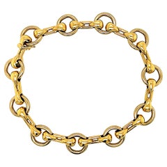Vintage Cartier 18 Karat Gold Circular Link Braceet
