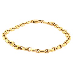 Vintage Cartier 18 Karat Gold Coffee Bean Link Bracelet