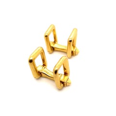 Vintage Cartier 18 Karat Yellow Gold Folding Cufflinks, circa 1960