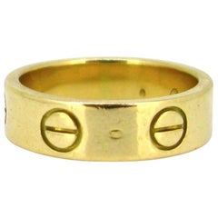 Vintage Cartier 18 Karat Yellow Gold Love Ring