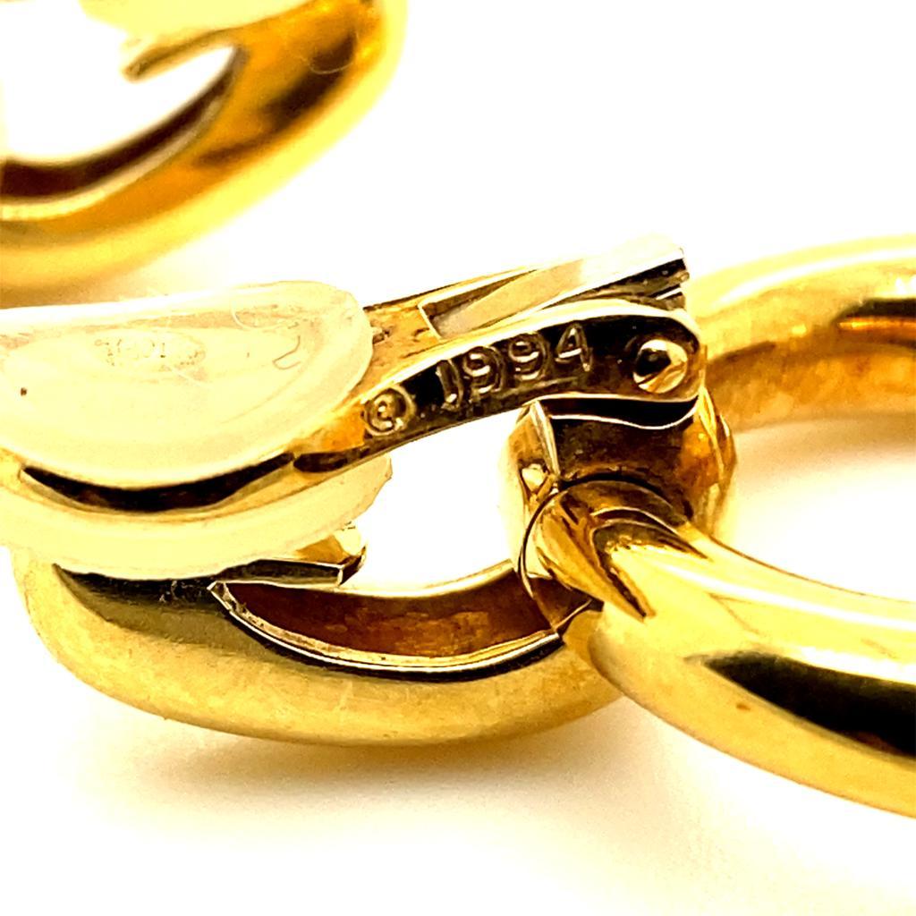 Pendientes vintage de perlas Cartier de oro amarillo de 18 quilates en venta 1