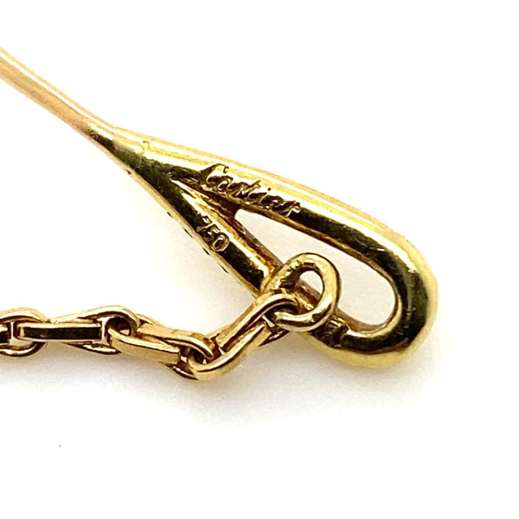 Vintage Cartier 18 Karat Yellow Gold Tie Pin, Circa 1960 For Sale 1