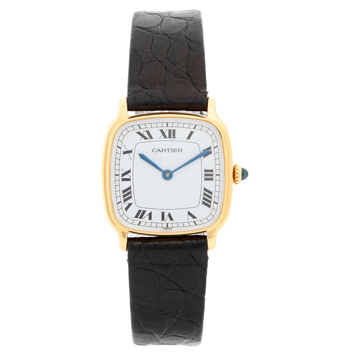 Vintage Cartier 18 Karat Yellow Gold Unisex Watch