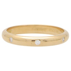 Vintage Cartier '1895 Dots' Diamond Half Eternity Set in 18k Yellow Gold