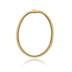 Vintage Cartier 18ct Gold Gas-Pipe Collar Necklace, 1970s
