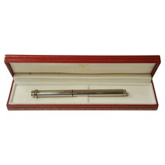 Vintage Cartier 18ct Gold Plated Nib Trinity Fountain Pen With Box & Cartridges