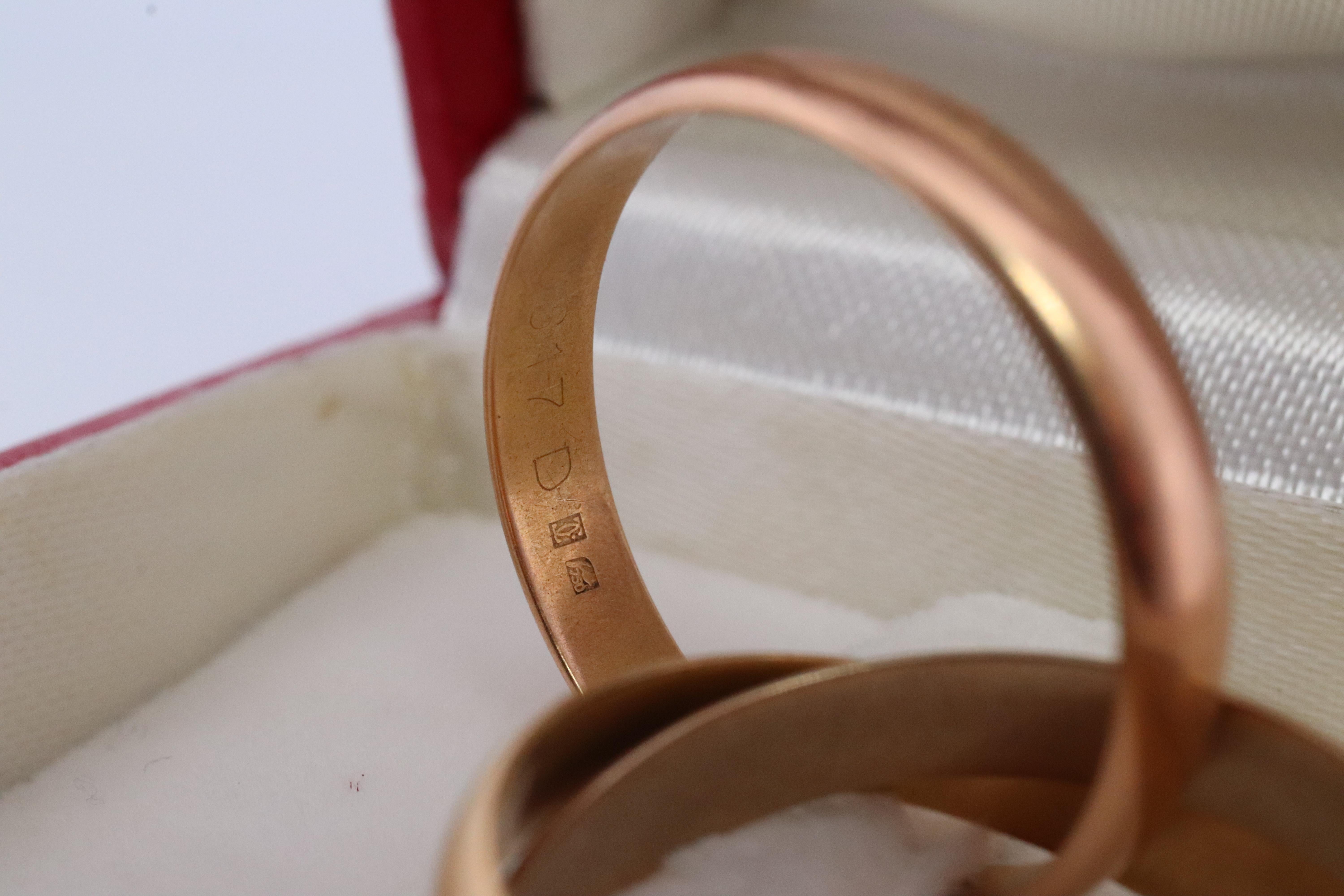 Vintage CARTIER 18k 750 Tricolor Rolling Ring, Vintage. Must de Cartier Dreifachring. Band 1