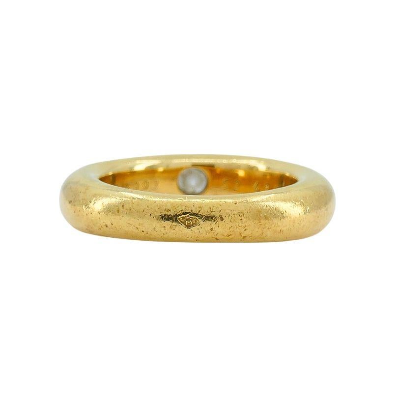Vintage Cartier 18k Gold Diamond Band Ring In Good Condition In Beverly Hills, CA