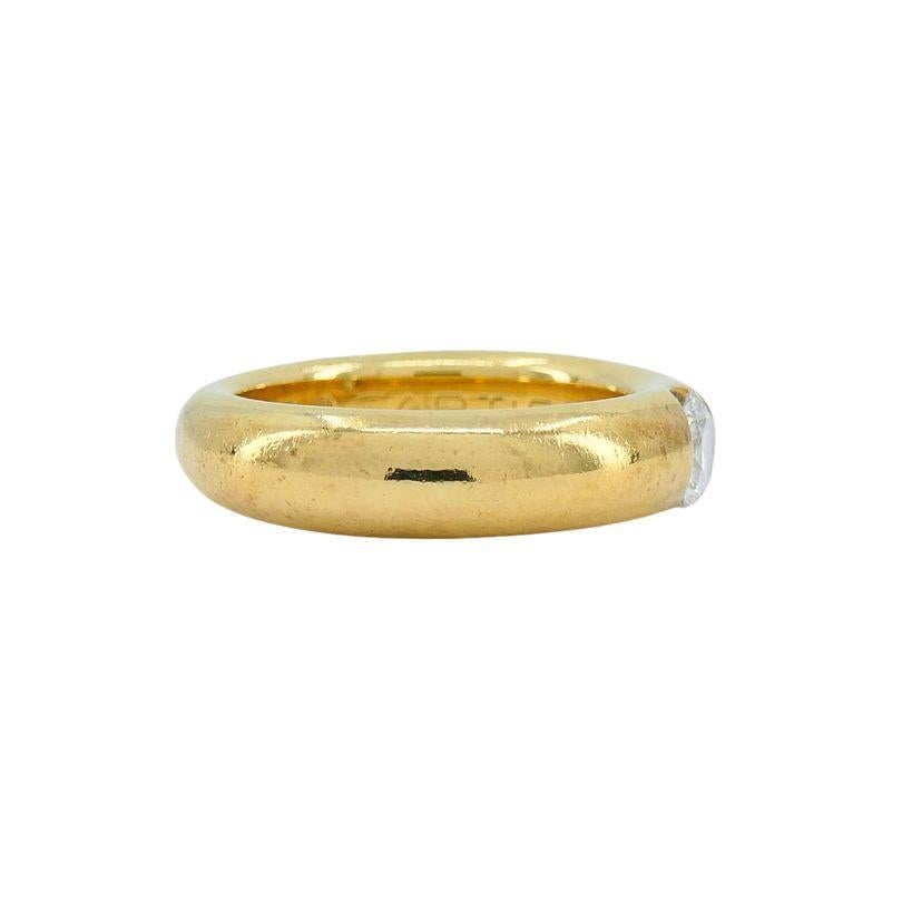 Women's or Men's Vintage Cartier 18k Gold Diamond Band Ring