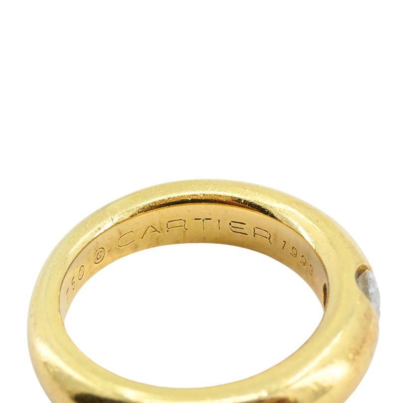 Vintage Cartier 18k Gold Diamond Band Ring 2
