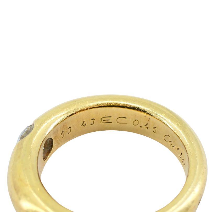 Vintage Cartier 18k Gold Diamond Band Ring 3