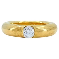 Vintage Cartier 18k Gold Diamond Band Ring