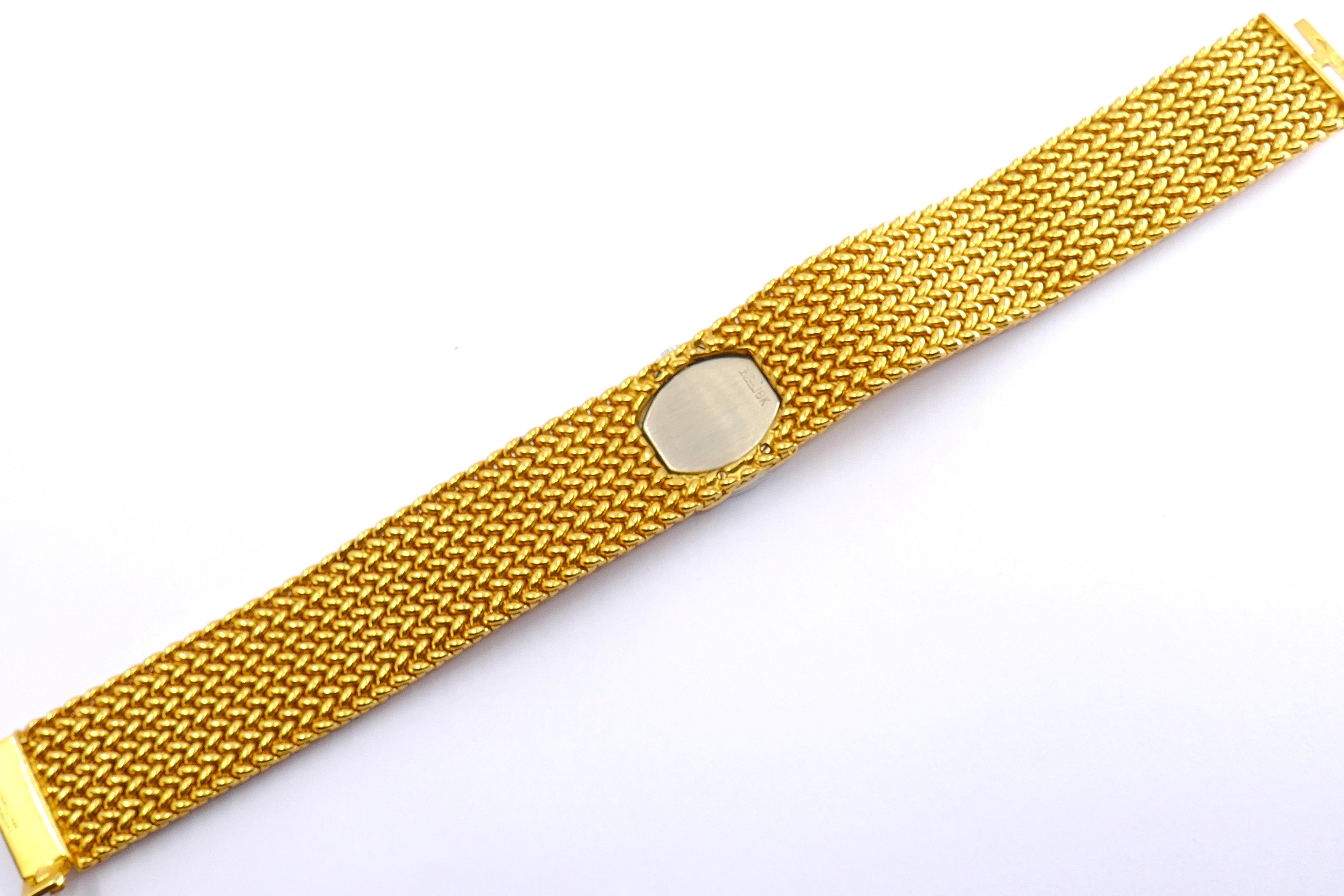 Vintage Cartier 18 Karat Gold Diamant geflochtene Uhr im Angebot 4