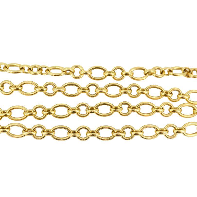 Vintage Cartier 18k Gold Emerald Lion Leo Pendant Chain Necklace For Sale 6