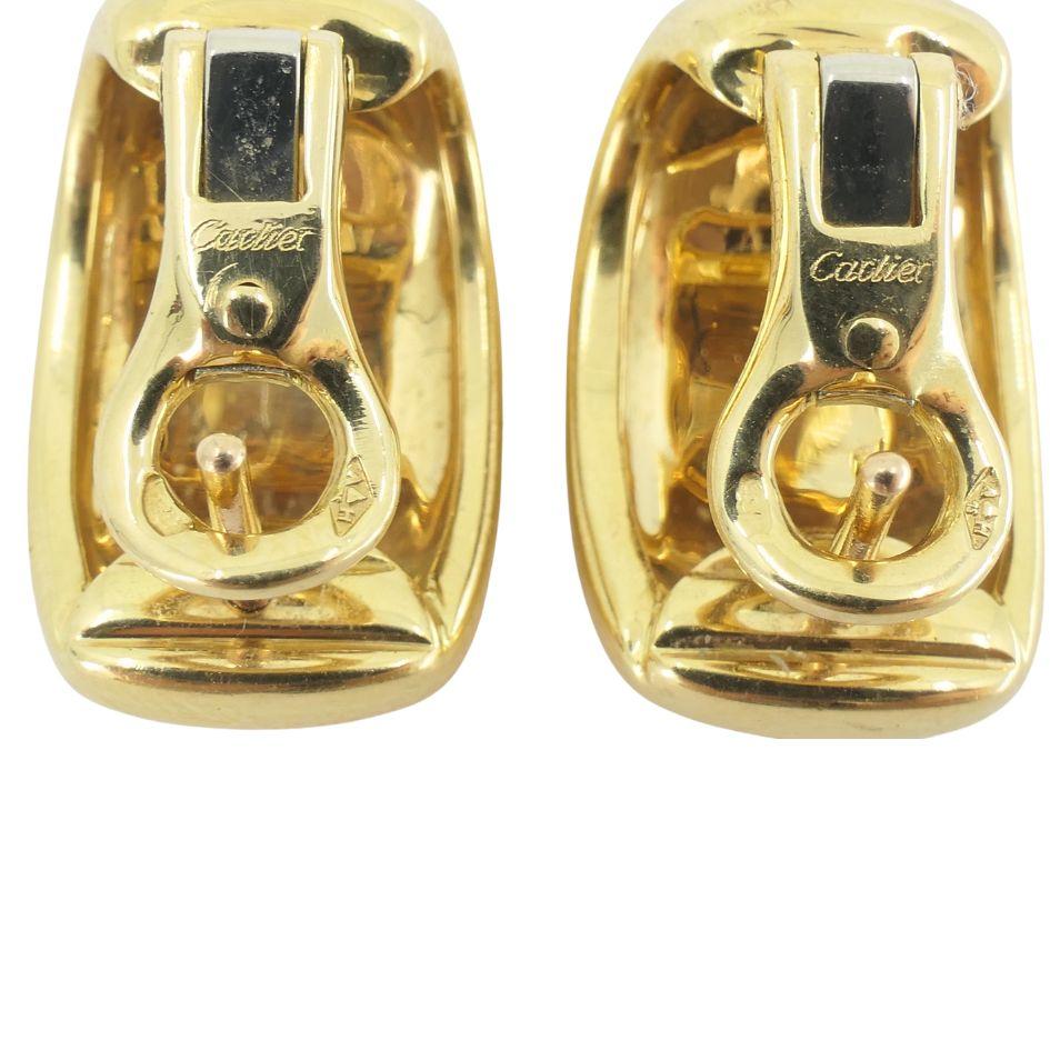 Vintage Cartier 18k Gold Nouvelle Vague Earrings 8