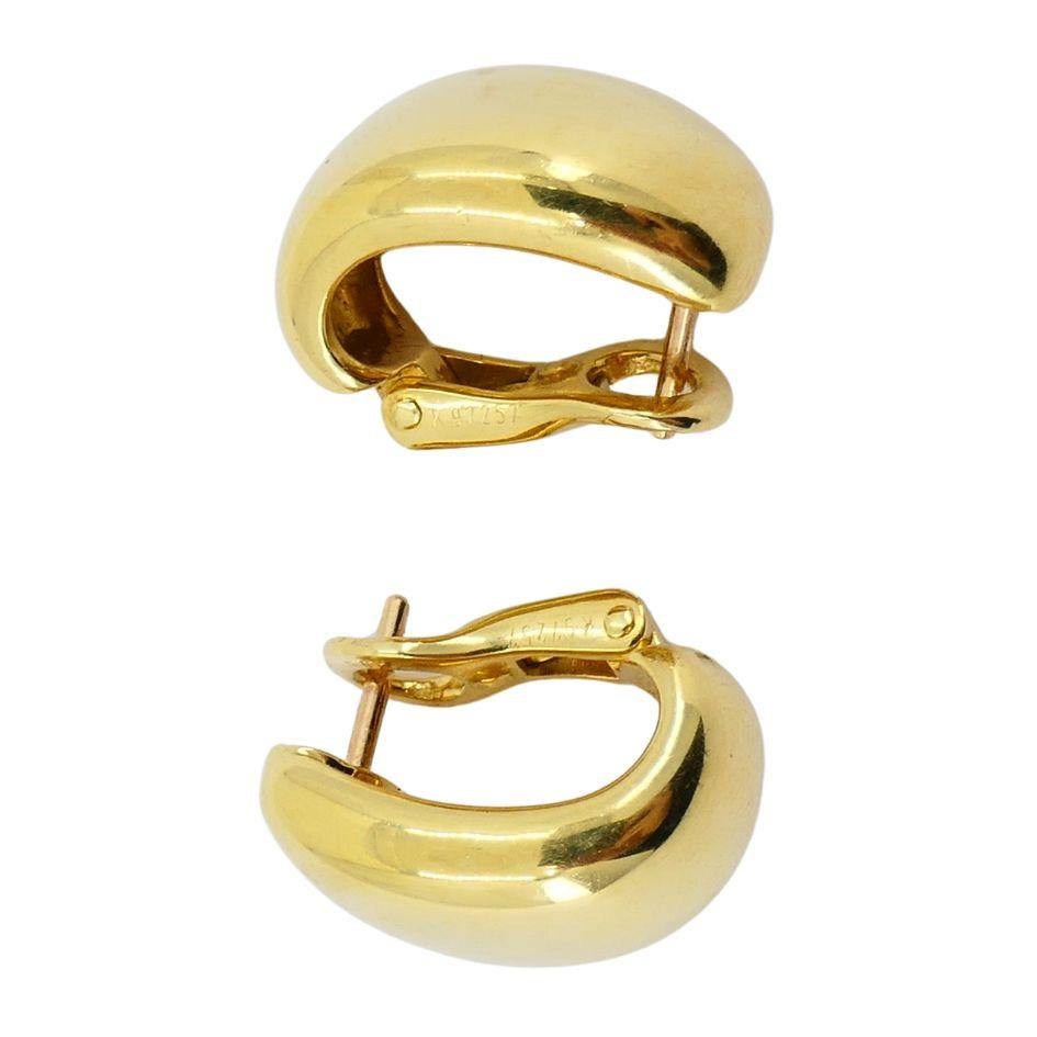 Vintage Cartier 18k Gold Nouvelle Vague Earrings 1