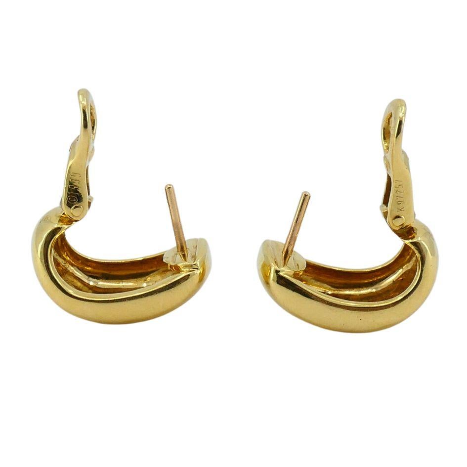 Vintage Cartier 18k Gold Nouvelle Vague Earrings 4