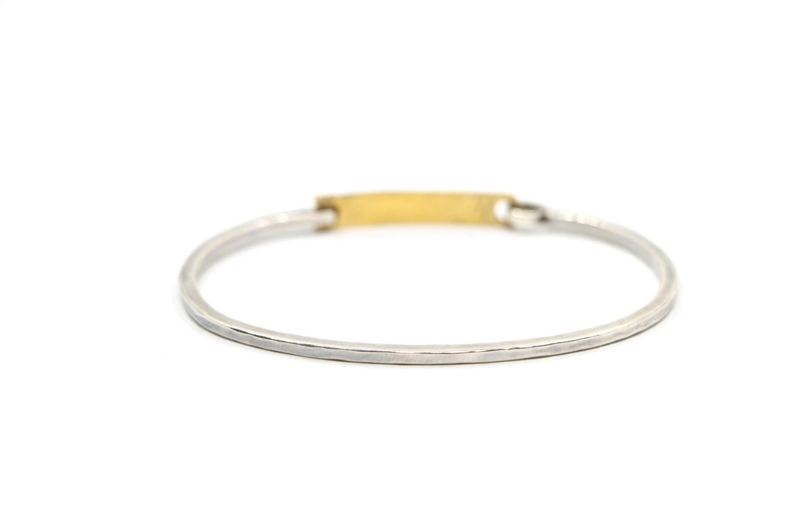 Vintage Cartier 18K Gold & Silver Bangle Bracelet 1