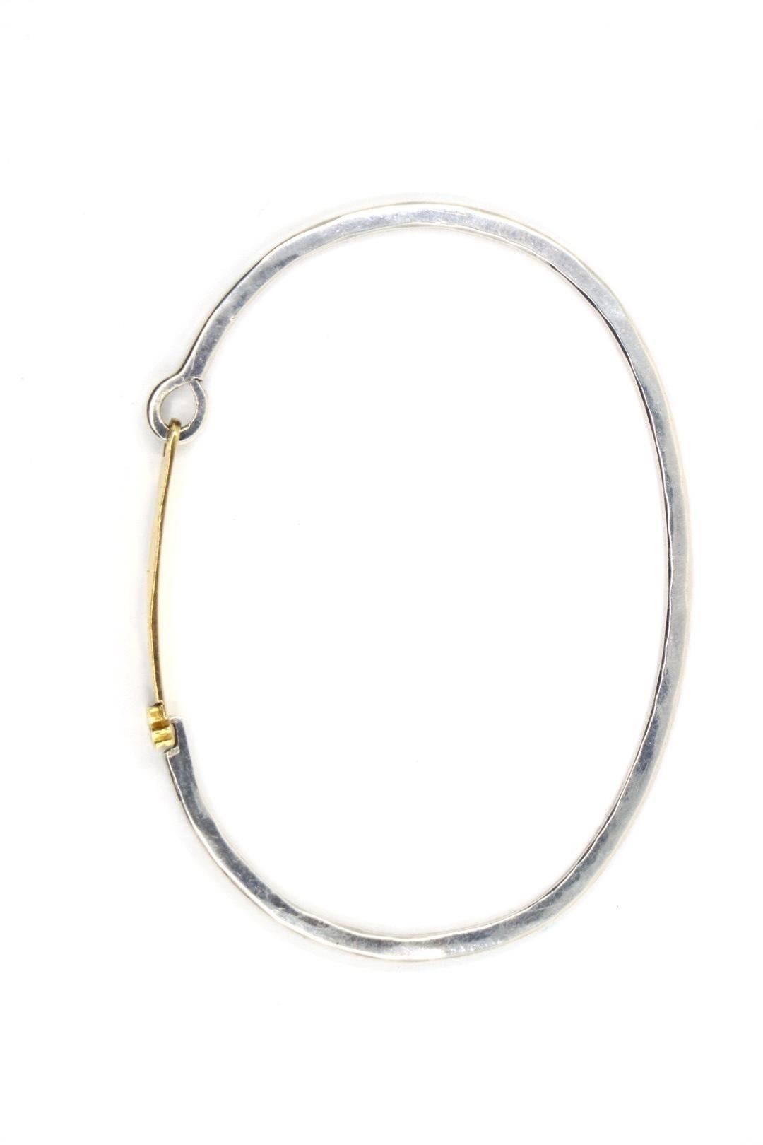 Vintage Cartier 18K Gold & Silver Bangle Bracelet 4