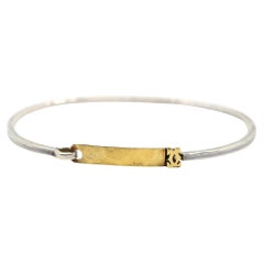 Vintage Cartier 18K Gold & Silver Bangle Bracelet