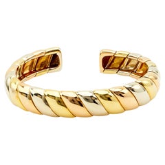 Vintage Cartier 18k Gold Tri Tone Bangle