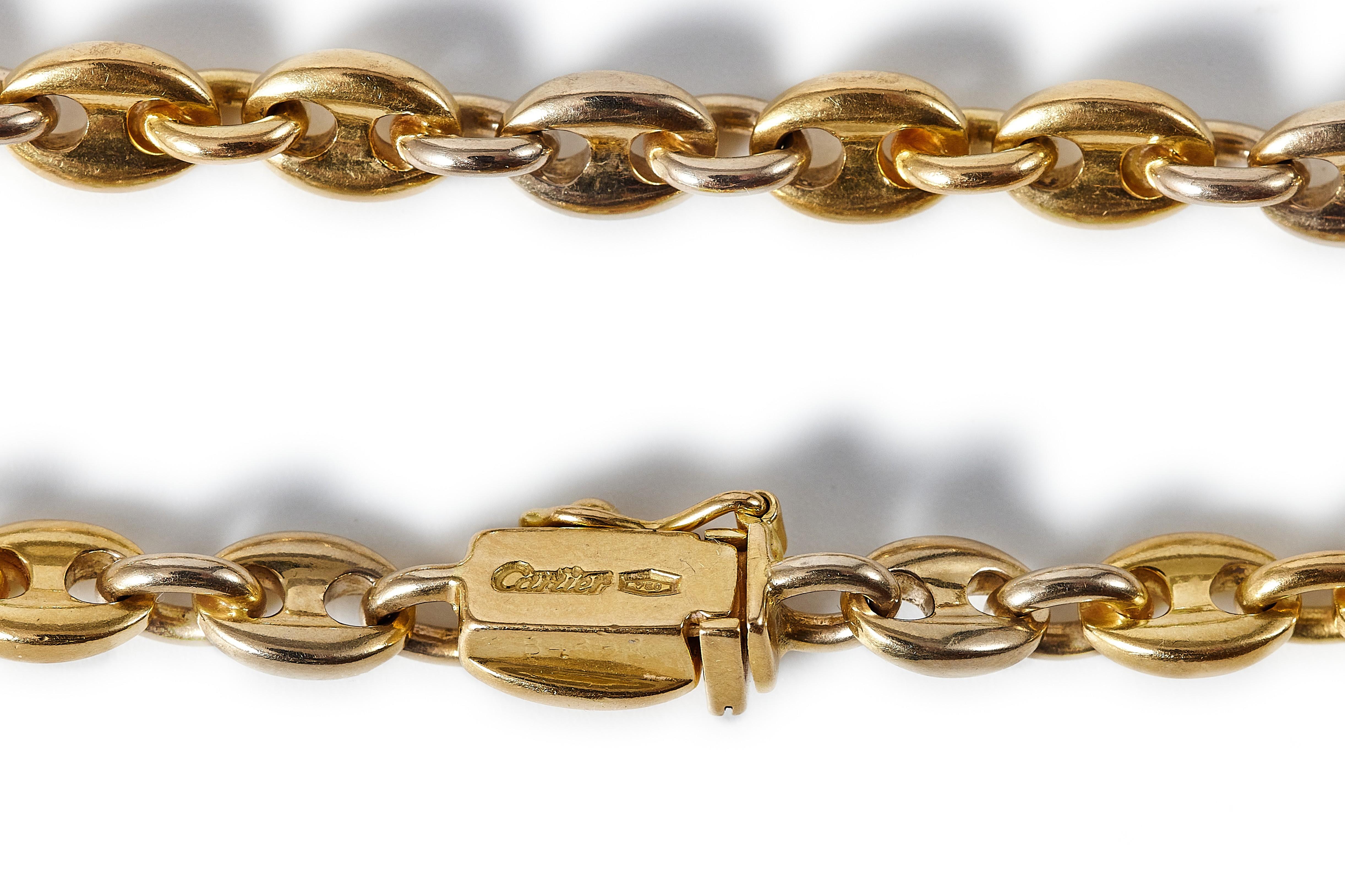 Cartier 18k Gold Two Tone Mariner Link Necklace 3