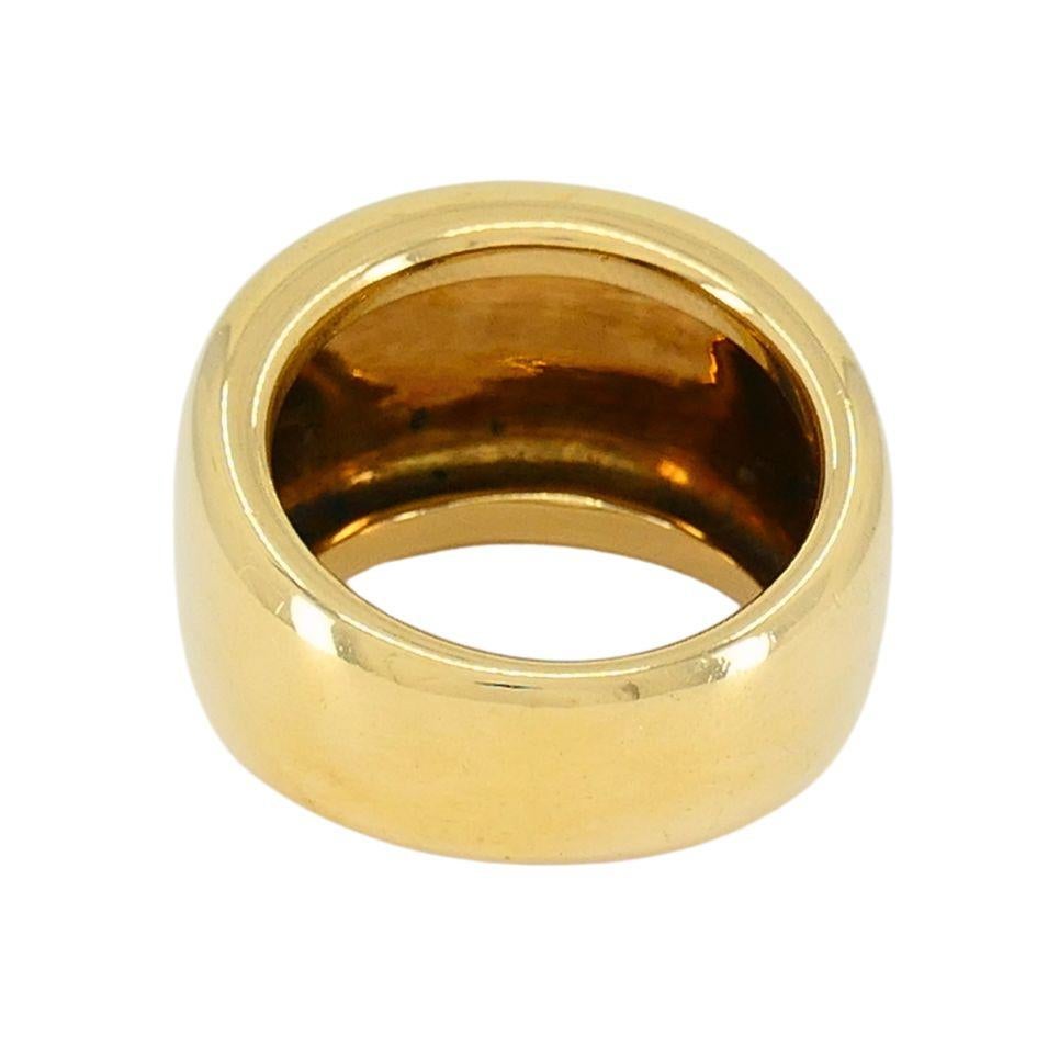 Women's or Men's Vintage Cartier 18k Gold Paris Nouvelle Vague Dome Ring