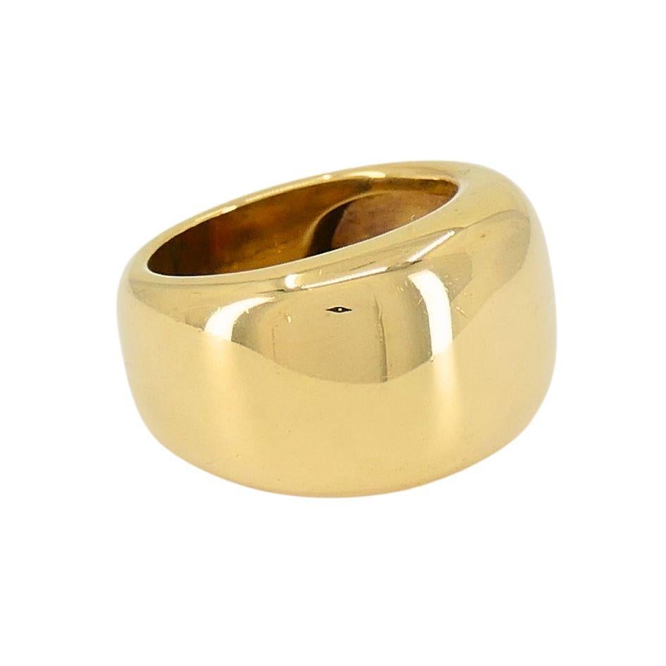 Vintage Cartier 18k Gold Paris Nouvelle Vague Dome Ring 2