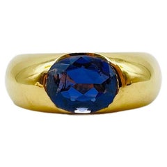 Vintage Cartier 18k Ring, Big Ellipse with Amethyst