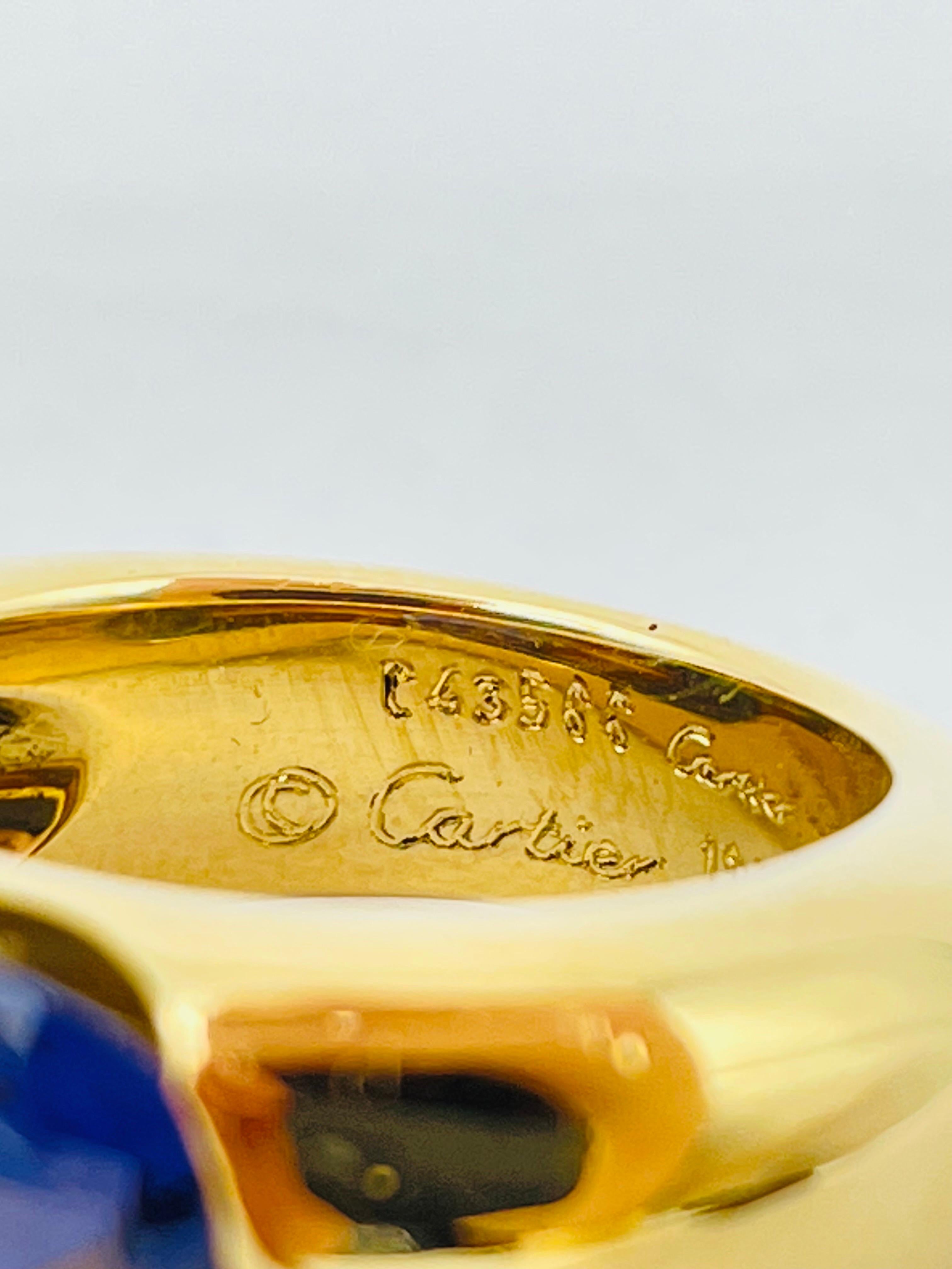 Women's Vintage Cartier 18k Ring, Big Ellipse with Amethyst