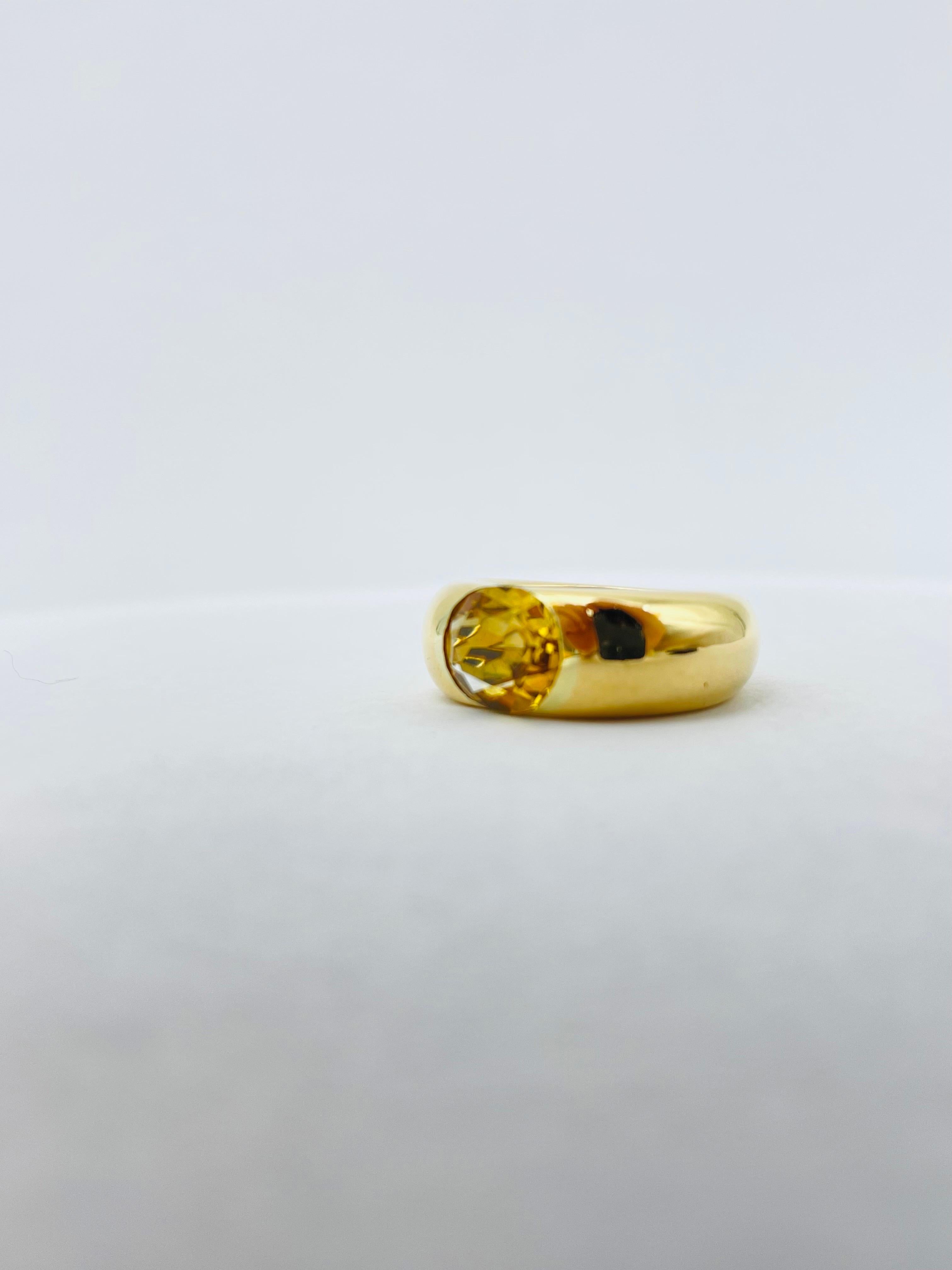 Vintage Cartier 18k Ring, Big Ellipse with Citrine 4