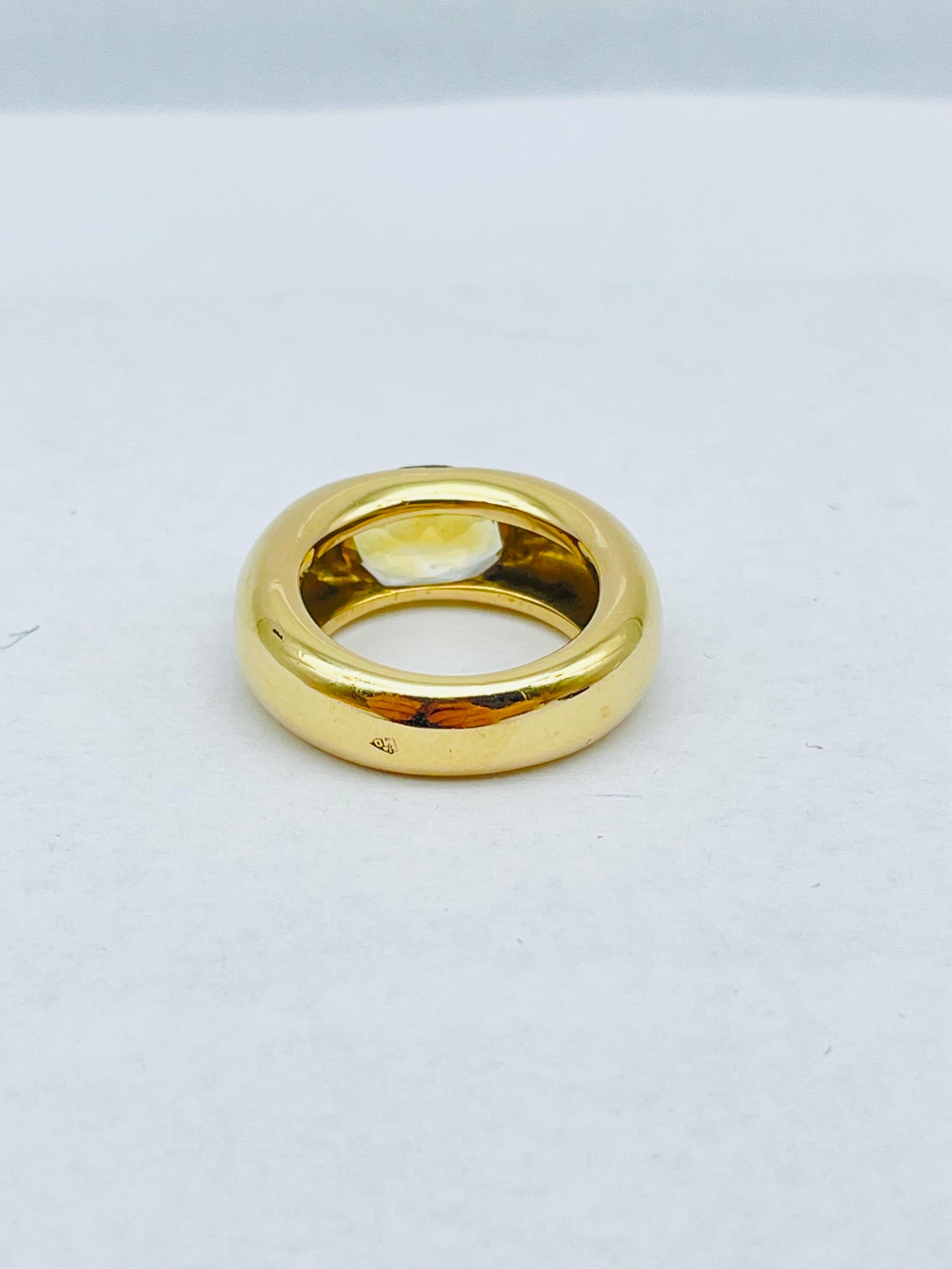 Vintage Cartier 18k Ring, Big Ellipse with Citrine 5