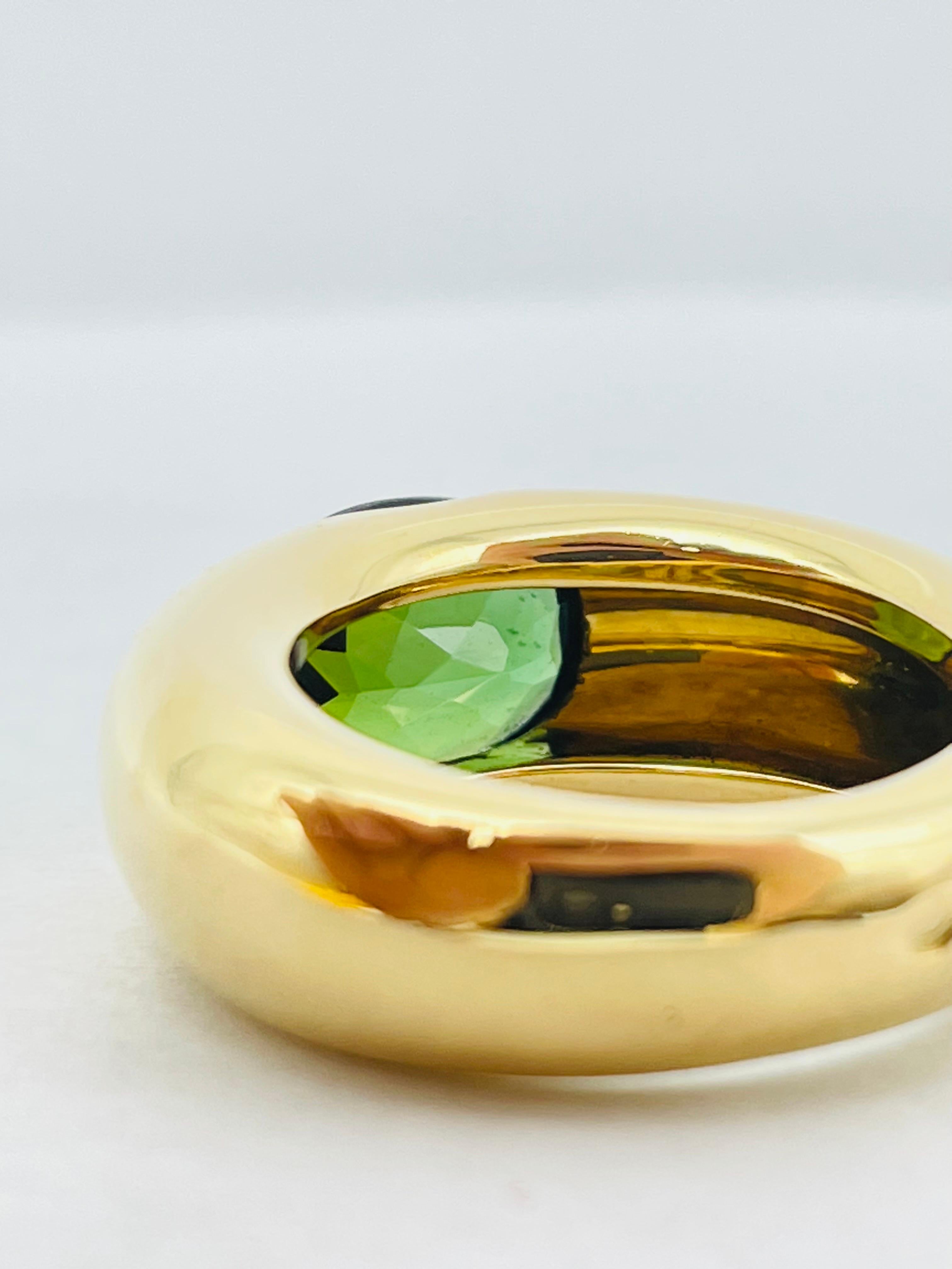 Vintage Cartier 18k Ring, Big Ellipse with Tourmaline 2