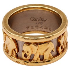 Vintage Cartier 18k Two Tone Elephant Band